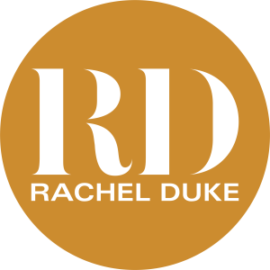 A logo with the initials RD and text below that reads Rachel Duke