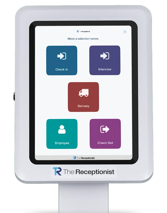 Customizable Check-In Workflows with Button Types for The Receptionist for iPad Visitor Management System