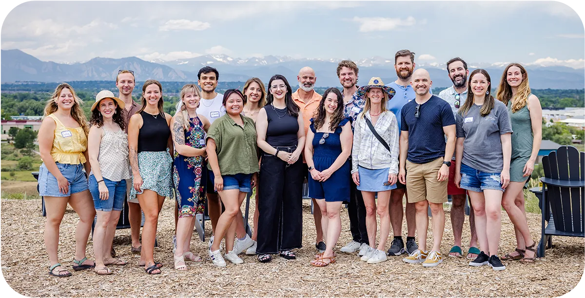 Some of The Receptionist team at a recent family company outing in Colorado.